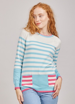 Mudflower Stripe Jumper With Pockets